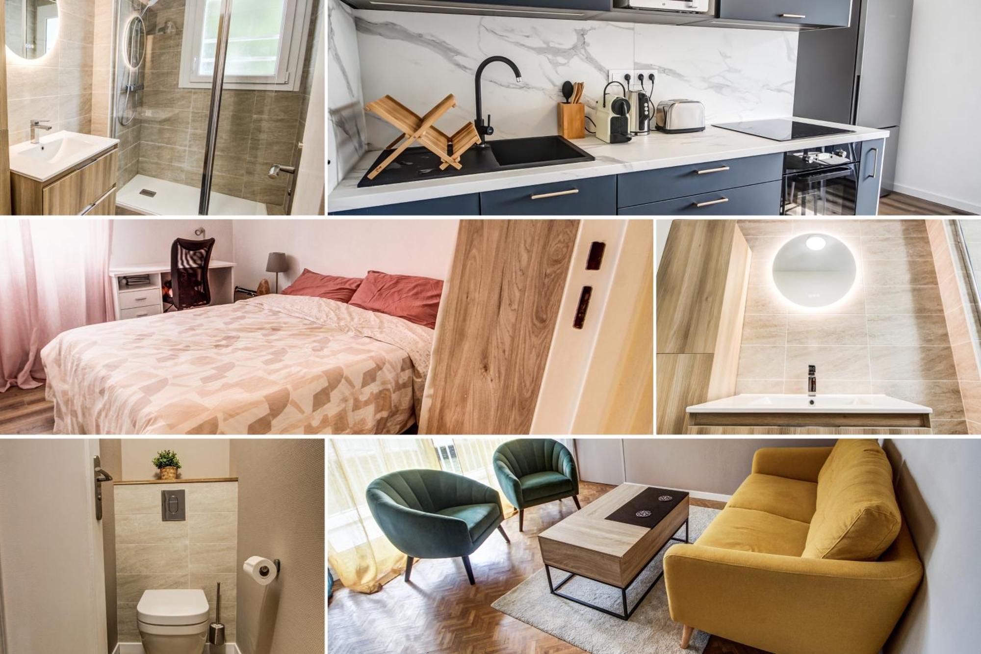 Suite T5 Rennes Gare - Parking Prive Gratuit Eksteriør billede